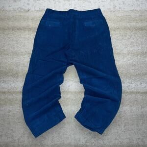 Vintage Y2K Stacy Adams Corduroy Pants 38x30 Baggy Wide Leg Fit Dark Aqua Blue